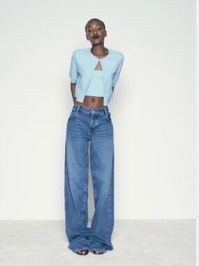 Zara Cropped Knit Cardigan